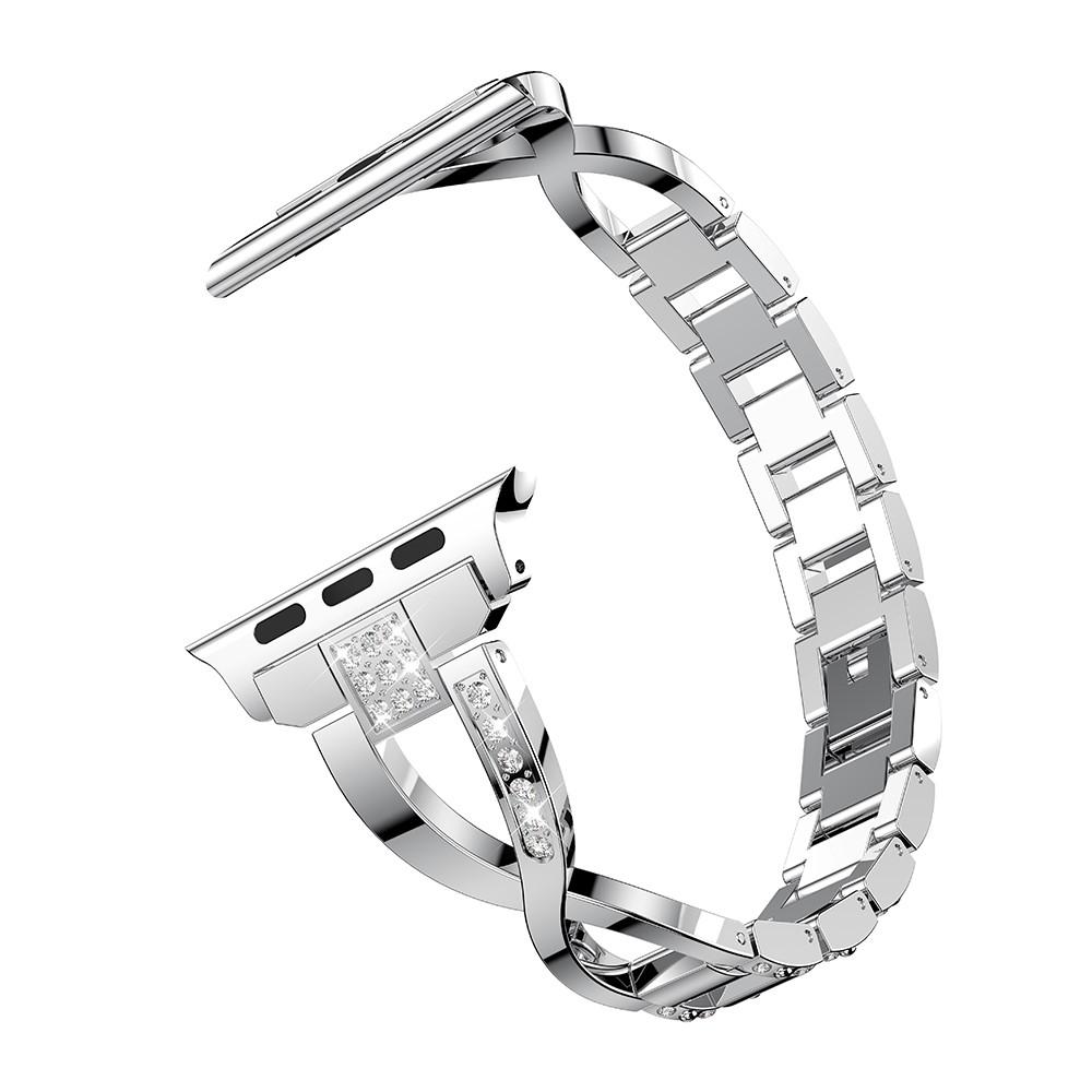 Crystal Bracelet Apple Watch 45mm Series 8 Silver