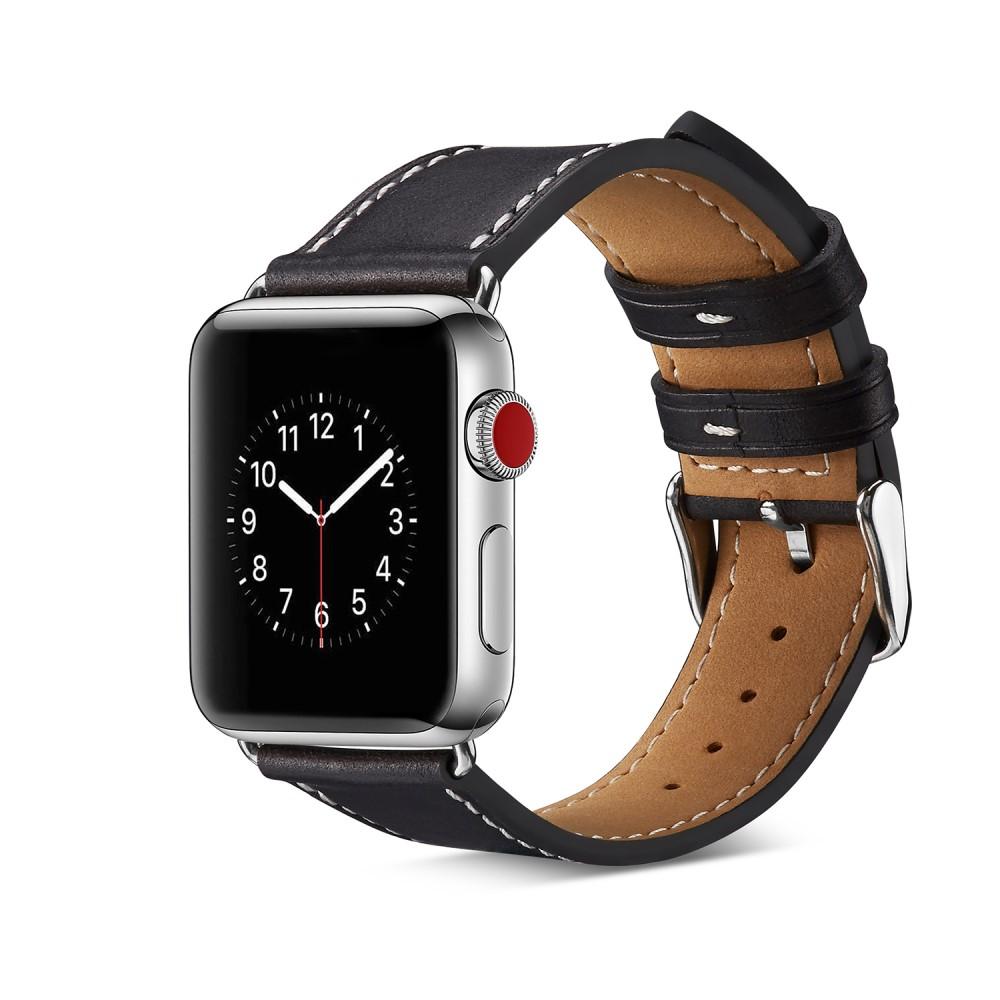 Apple Watch SE 40mm Reim Lær svart