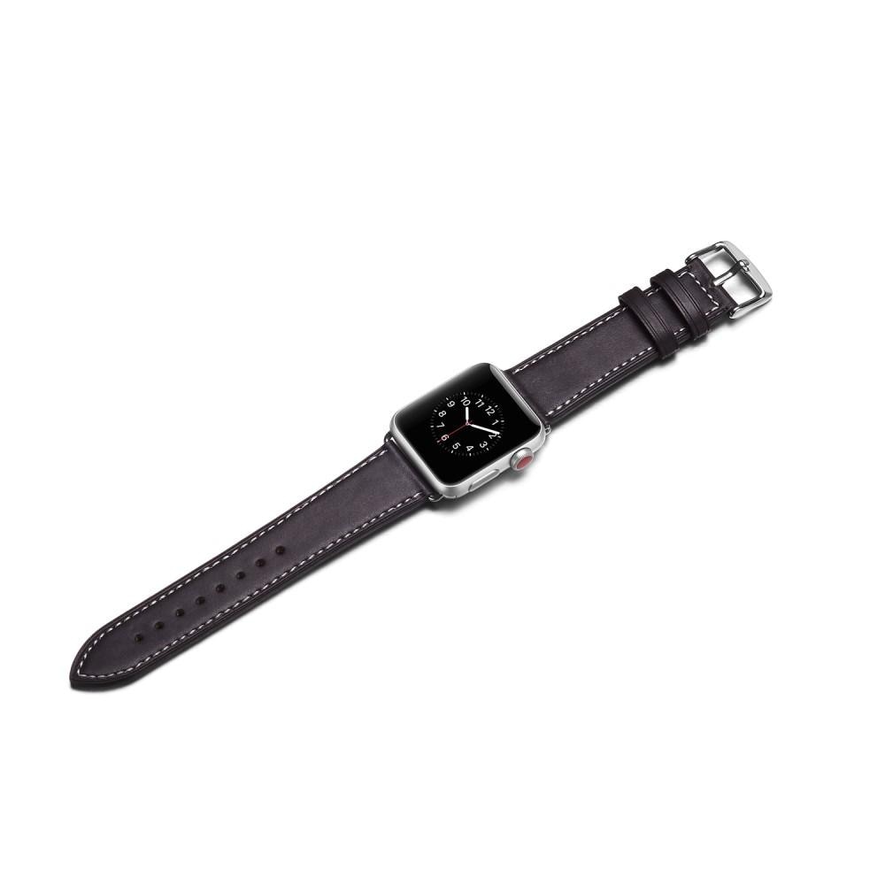 Apple Watch 42/44/45 mm Reim Lær svart