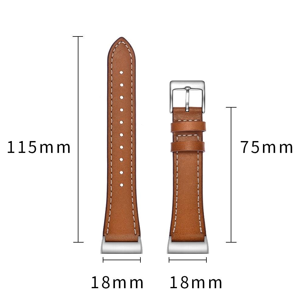 Fitbit Charge 3/Charge 4 Reim Lær Brun