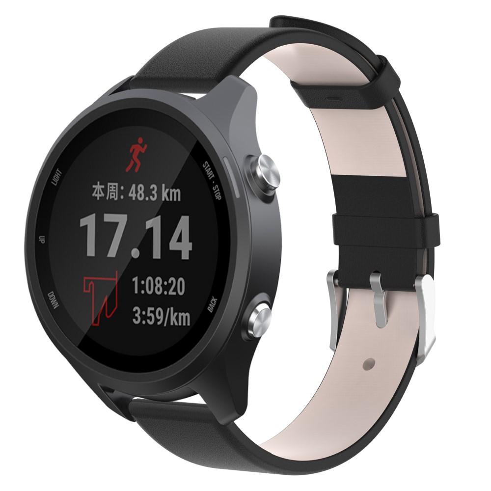 Garmin Forerunner 645 Reim Lær Svart