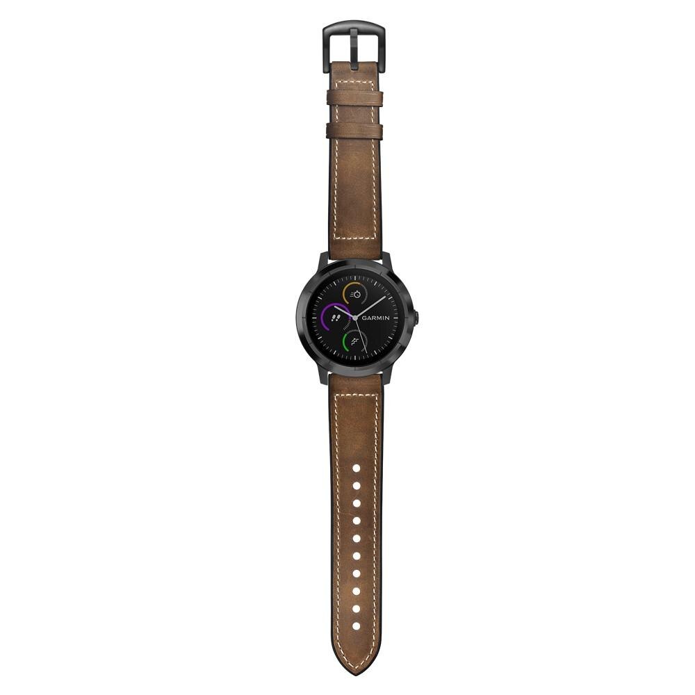 Garmin Vivoactive 3 Skinnreim Premium brun