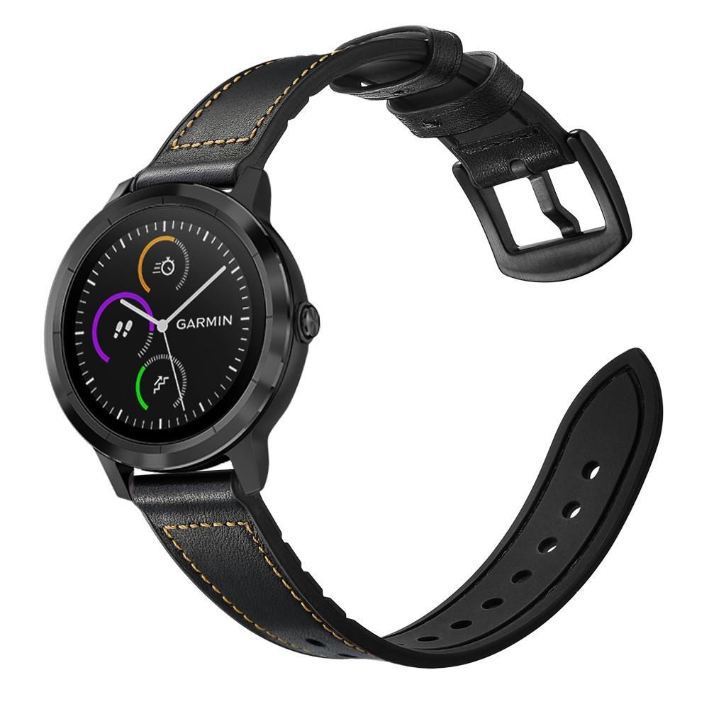 Garmin Vivoactive 3 Reim Lær svart