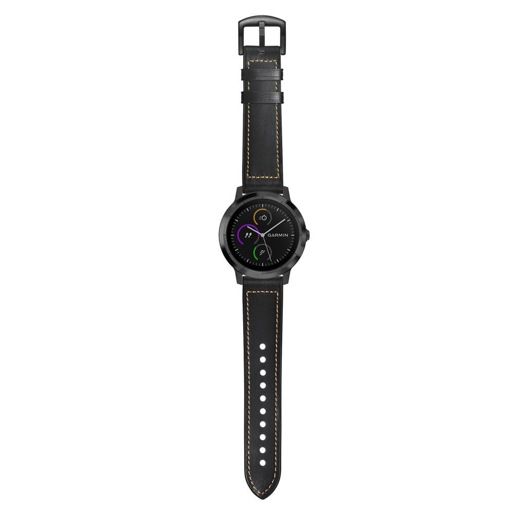 Garmin Vivoactive 3 Reim Lær svart