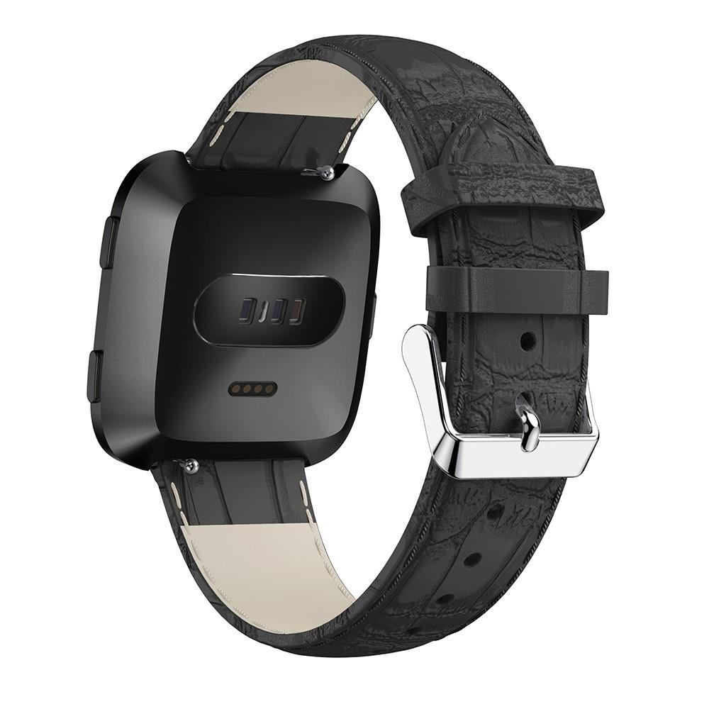 Fitbit Versa/Versa 2 Skinnreim Krokodil svart