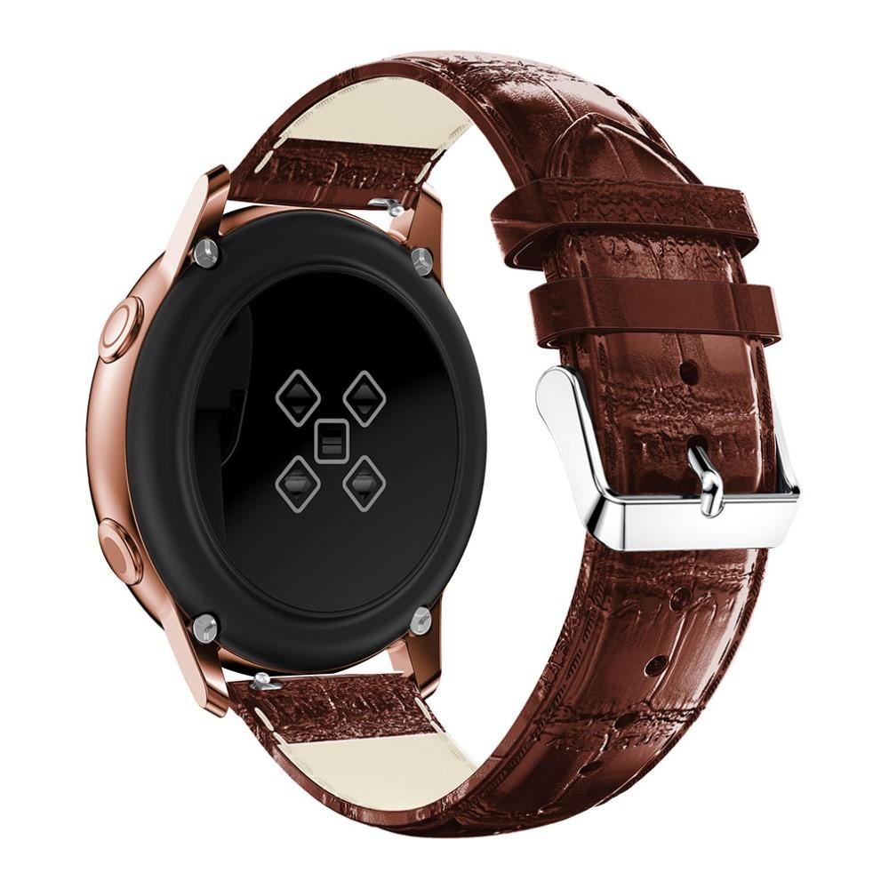 Samsung Galaxy Watch Active 2 44mm Skinnreim Krokodil brun