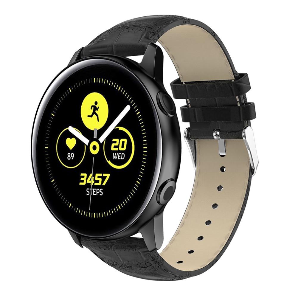 Samsung Galaxy Watch Active Skinnreim Krokodil svart