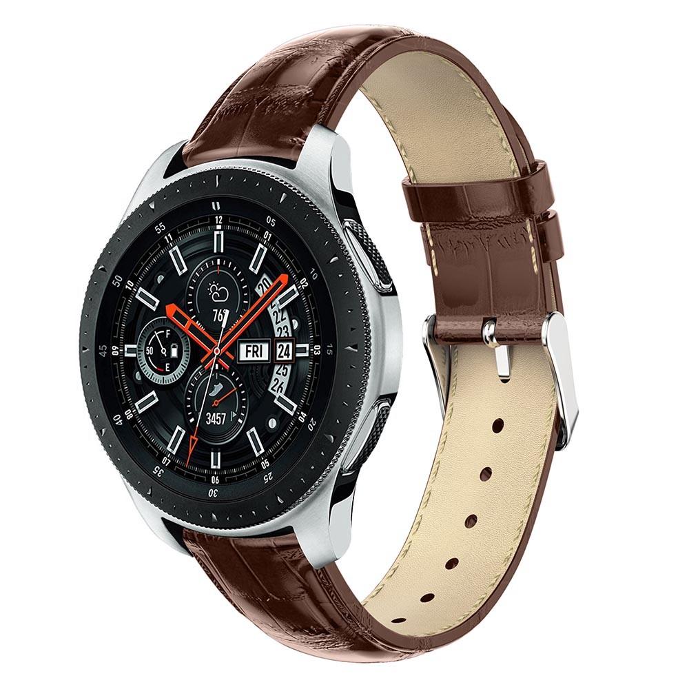 Samsung Galaxy Watch 46mm Skinnreim Krokodil brun