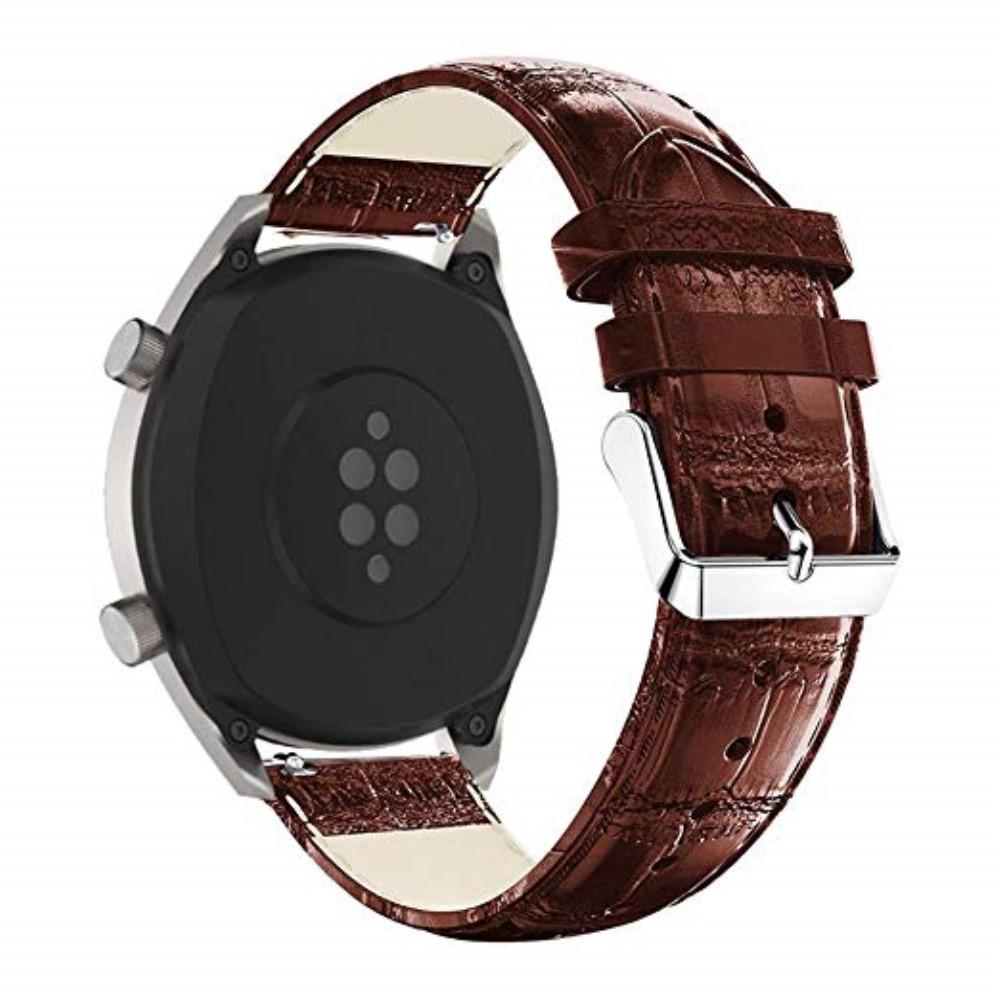 Huawei Watch GT/GT 2 46mm/GT 2e Skinnreim Krokodil brun