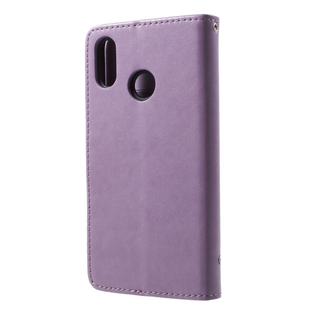 Lærveske Sommerfugler Huawei P20 Lite Lilla