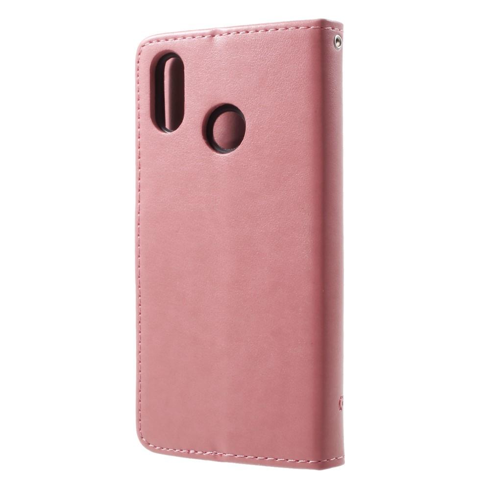 Lærveske Sommerfugler Huawei P20 Lite Rosa