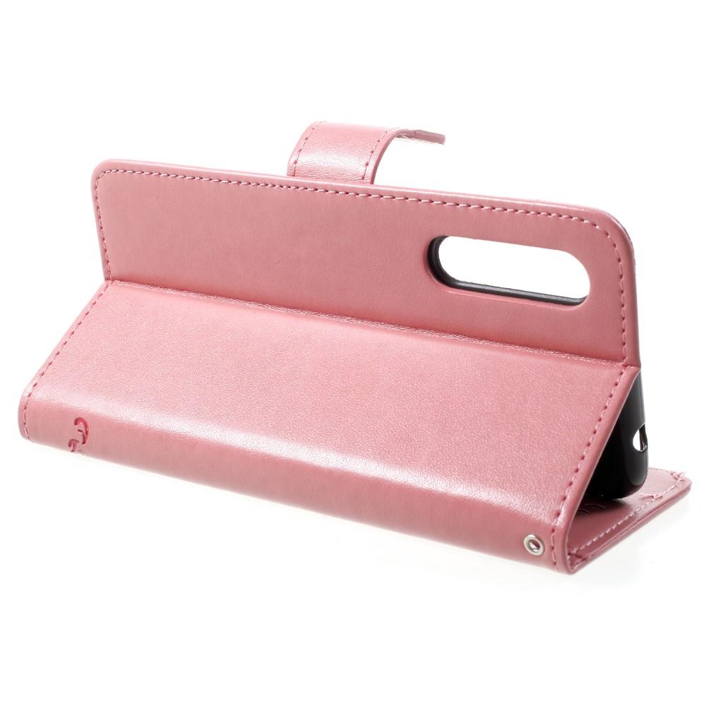 Lærveske Sommerfugler Huawei P20 Pro Rosa