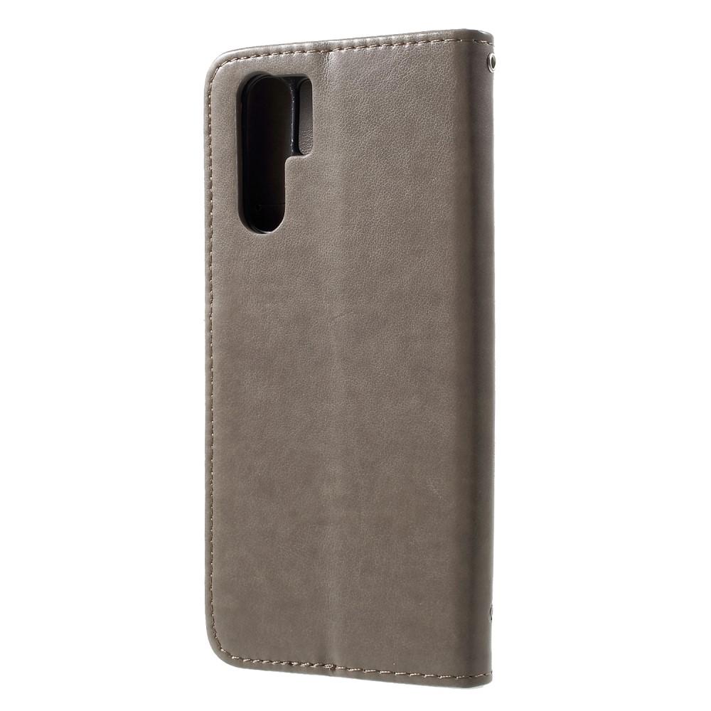 Lærveske Sommerfugler Huawei P30 Pro Grå