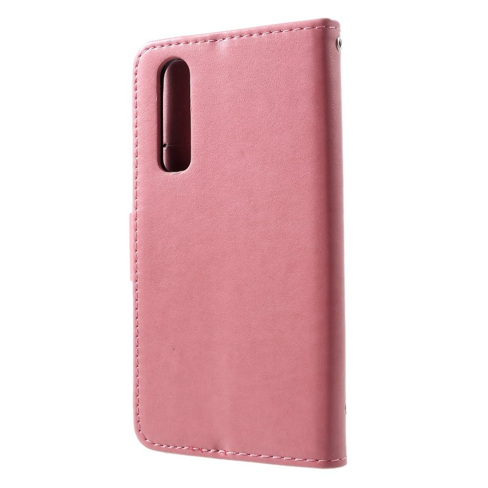 Lærveske Sommerfugler Huawei P30 Rosa