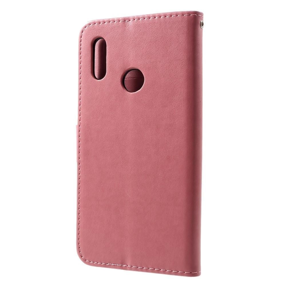 Lærveske Sommerfugler Huawei P Smart 2019 rosa