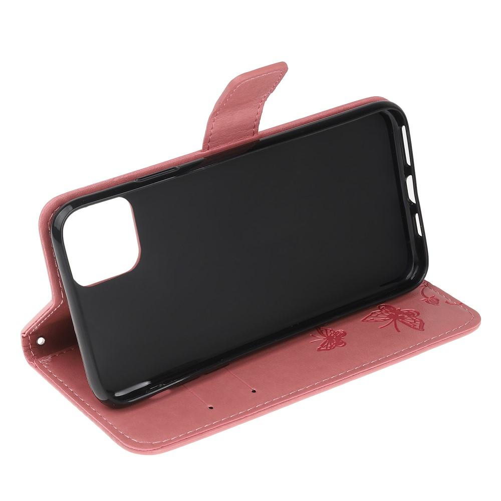 Lærveske Sommerfugler Apple iPhone 11 Pro Rosa