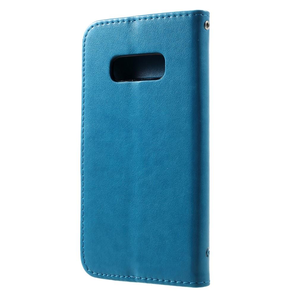 Lærveske Sommerfugler Samsung Galaxy S10e blå