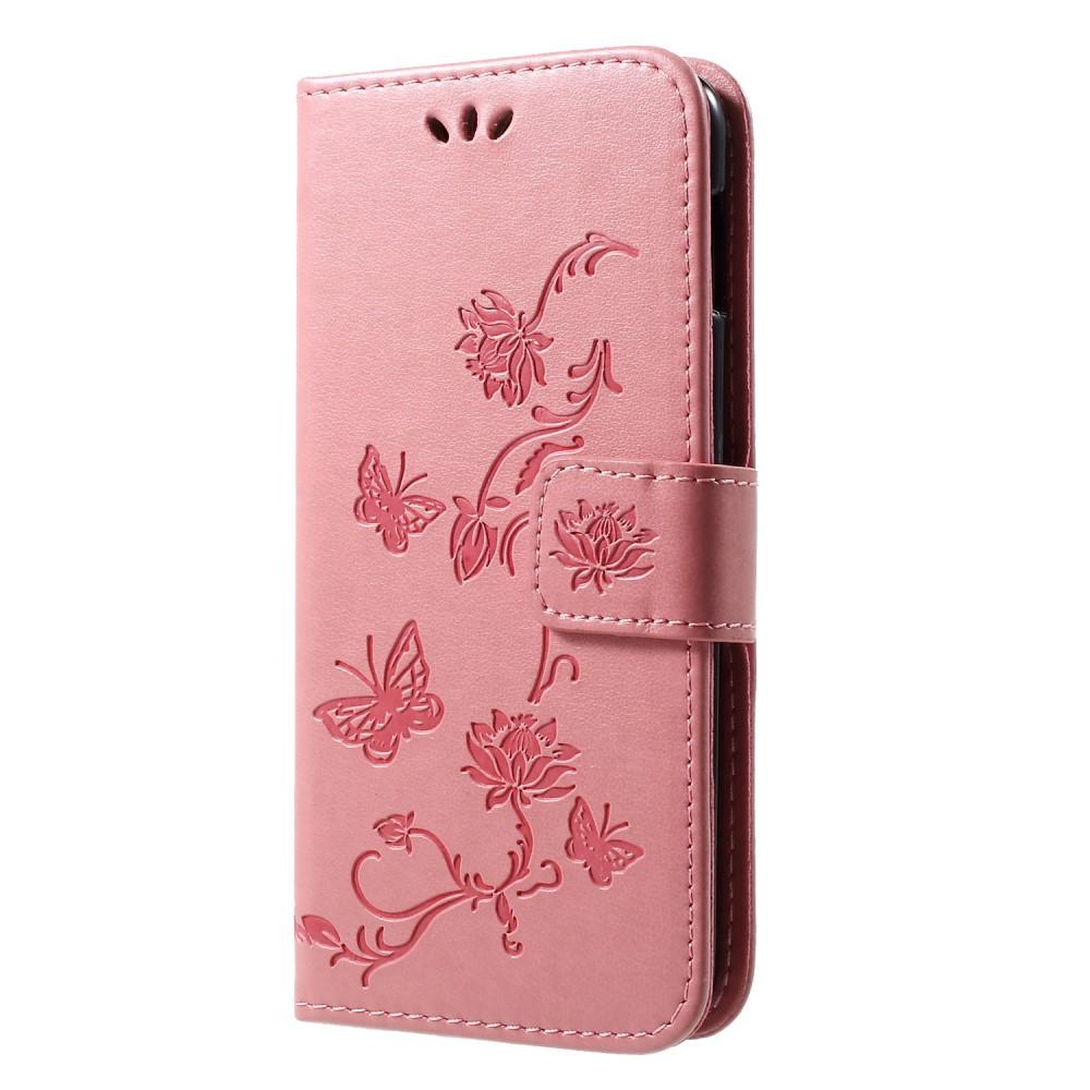 Lærveske Sommerfugler Samsung Galaxy S10e Rosa