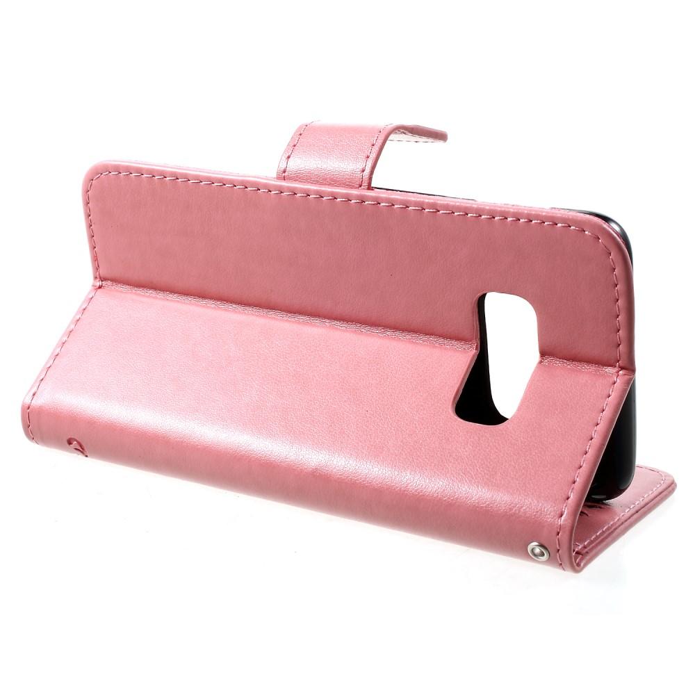 Lærveske Sommerfugler Samsung Galaxy S10e Rosa