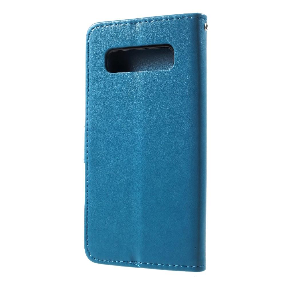 Lærveske Sommerfugler Samsung Galaxy S10 Plus Blå