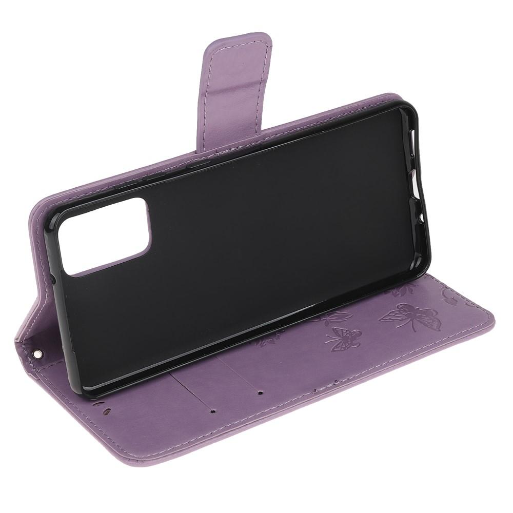 Lærveske Sommerfugler Samsung Galaxy S20 Plus Lilla