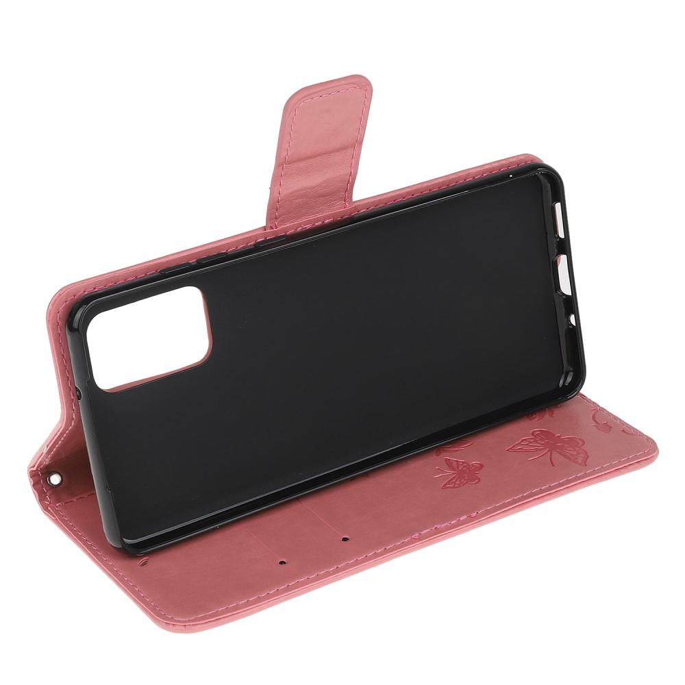 Lærveske Sommerfugler Samsung Galaxy S20 Rosa
