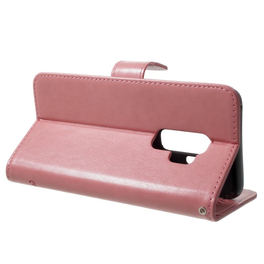 Lærveske Sommerfugler Samsung Galaxy S9 Plus Rosa