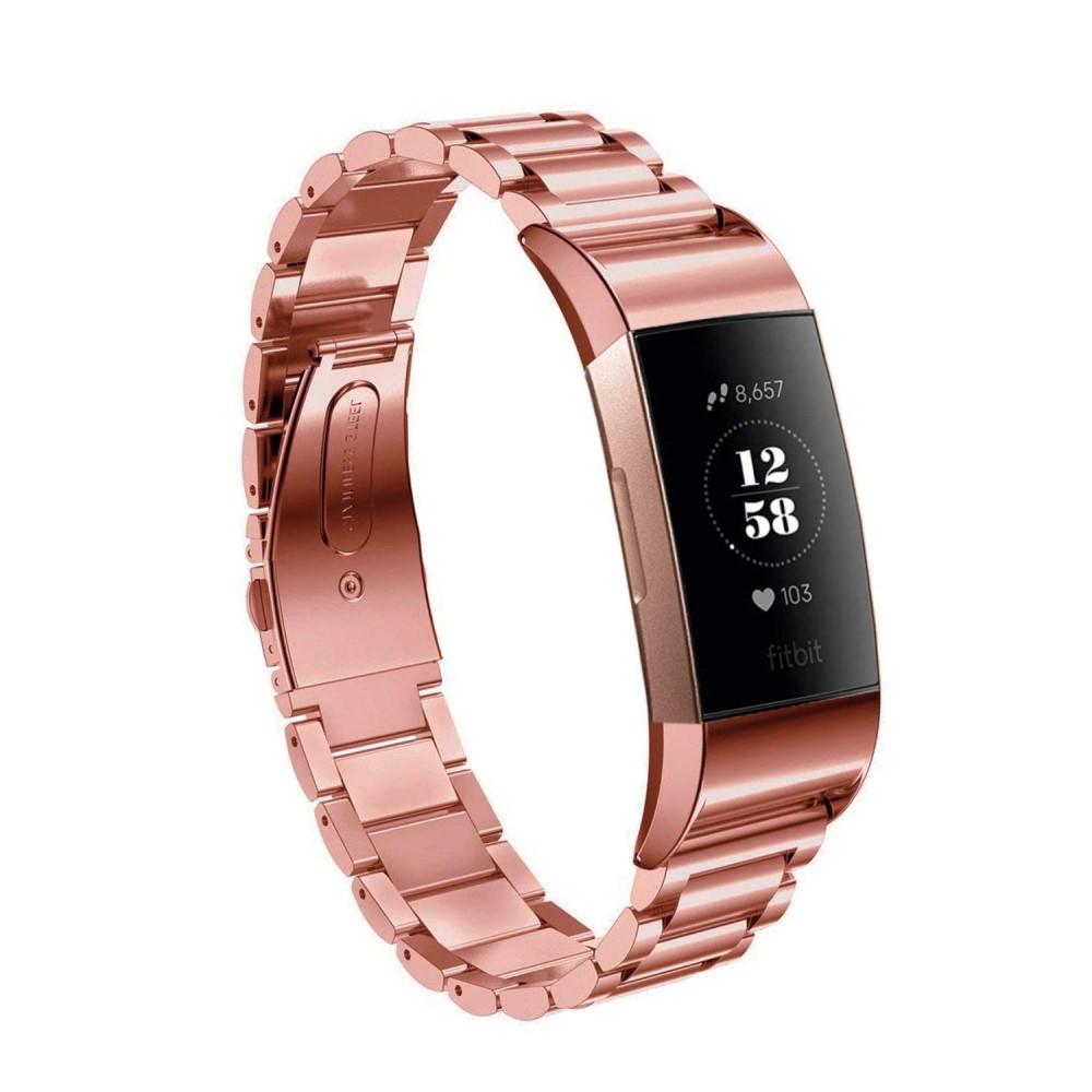 Fitbit Charge 3/4 Metal Reim rosegull