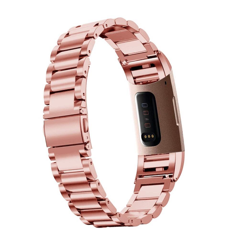 Fitbit Charge 3/4 Metal Reim rosegull