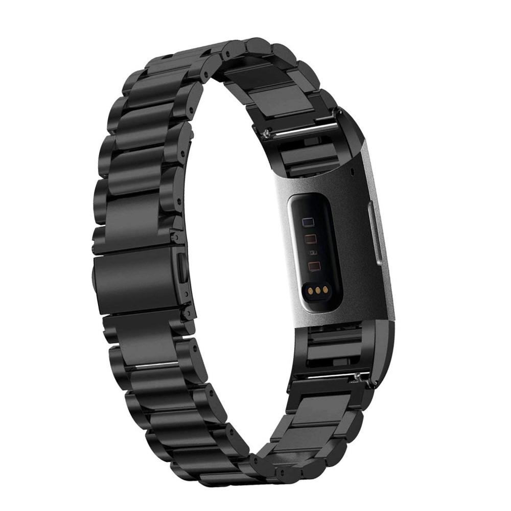 Fitbit Charge 3/Charge 4 Metal Reim Svart