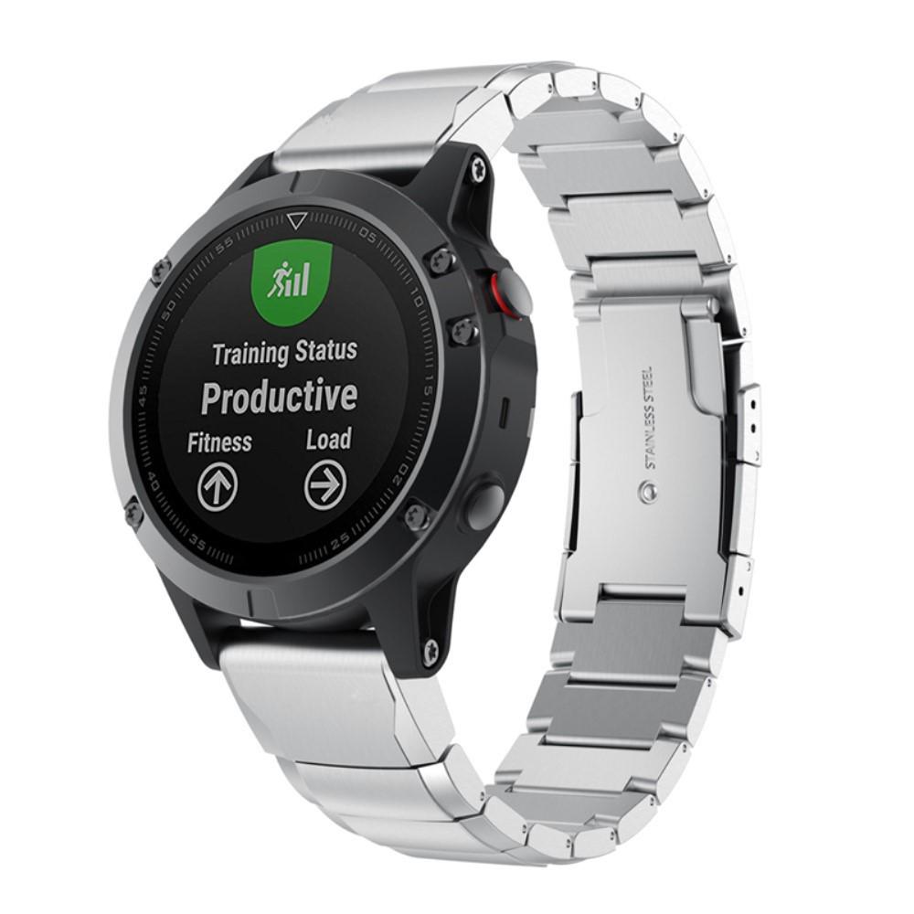 Garmin Fenix 5/5 Plus Reim med lenker sølv