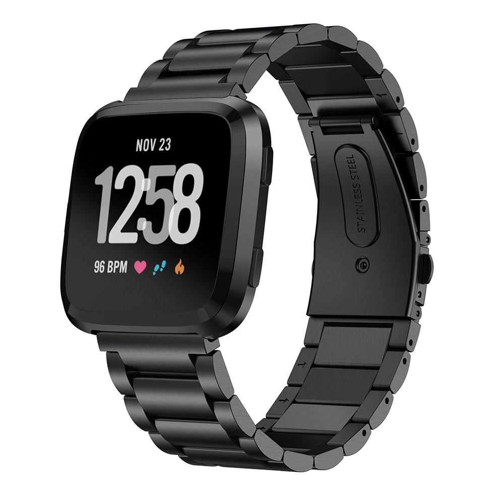 Fitbit Versa/Versa Lite/Versa 2 Metal Reim svart