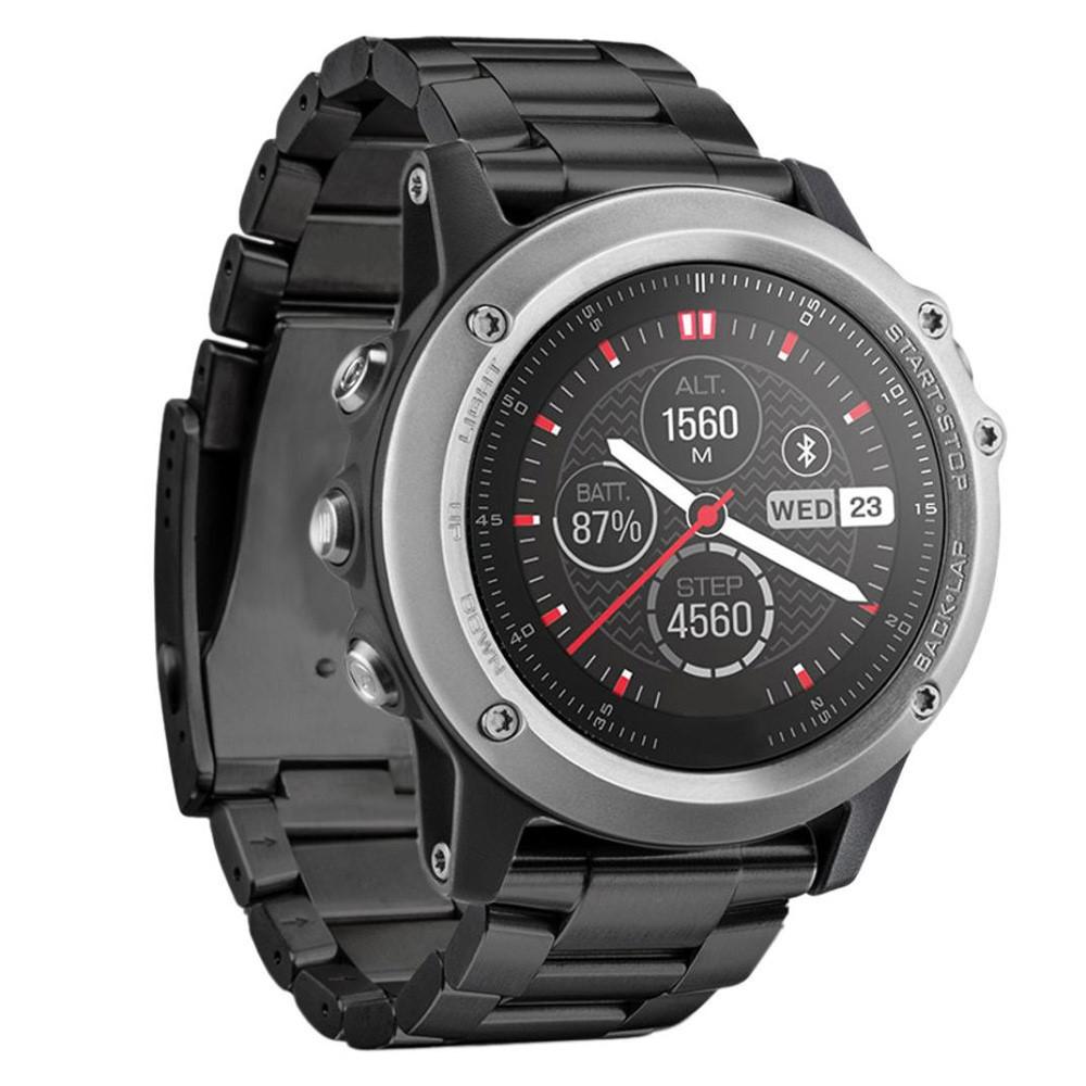 Garmin Fenix 3/3 HR/5X/5X Plus Metal Reim svart