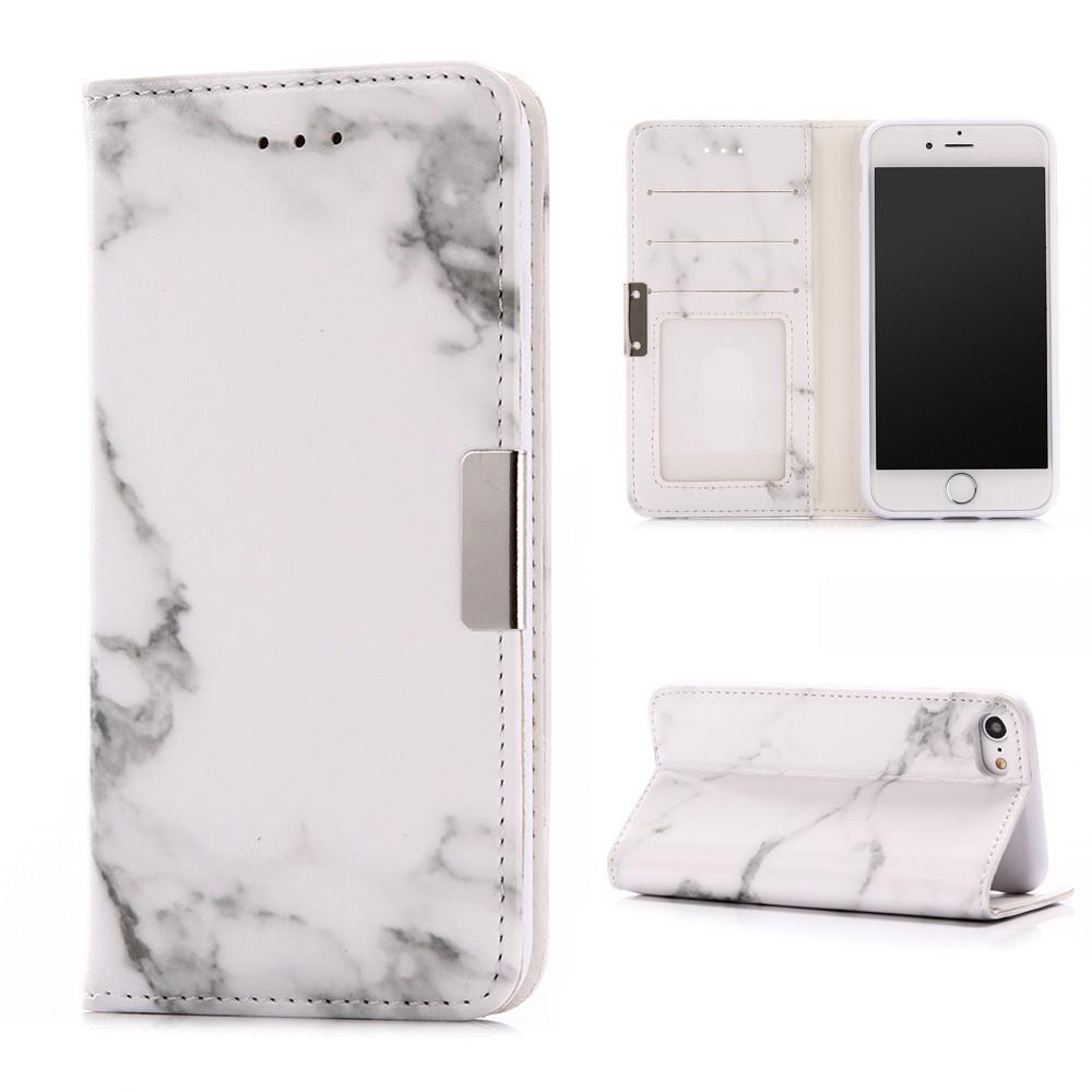 Mobilveske Apple iPhone 7/8/SE Hvit marmor