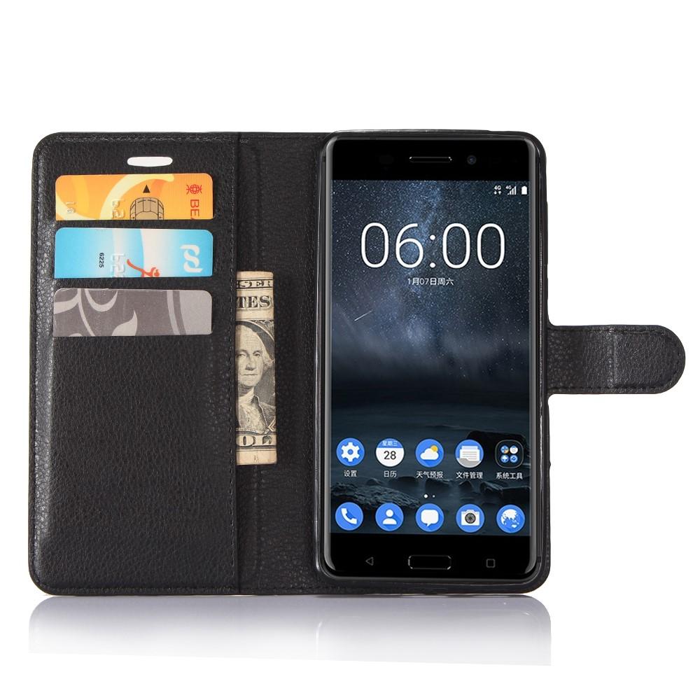 Mobilveske Nokia 6 svart