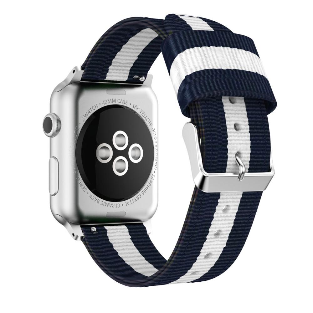 Apple Watch 41mm Series 9 Nylonreim blå/hvit