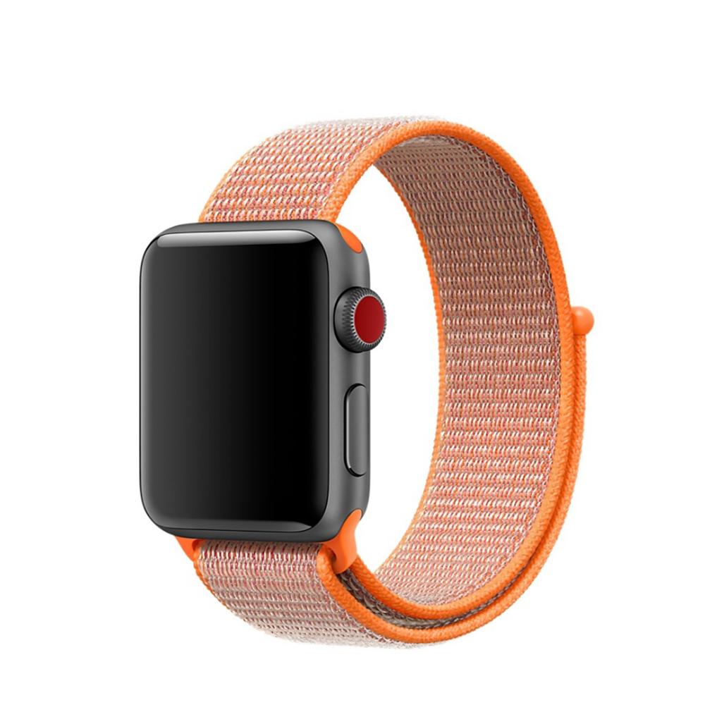 Apple Watch SE 44mm Nylonreim oransje