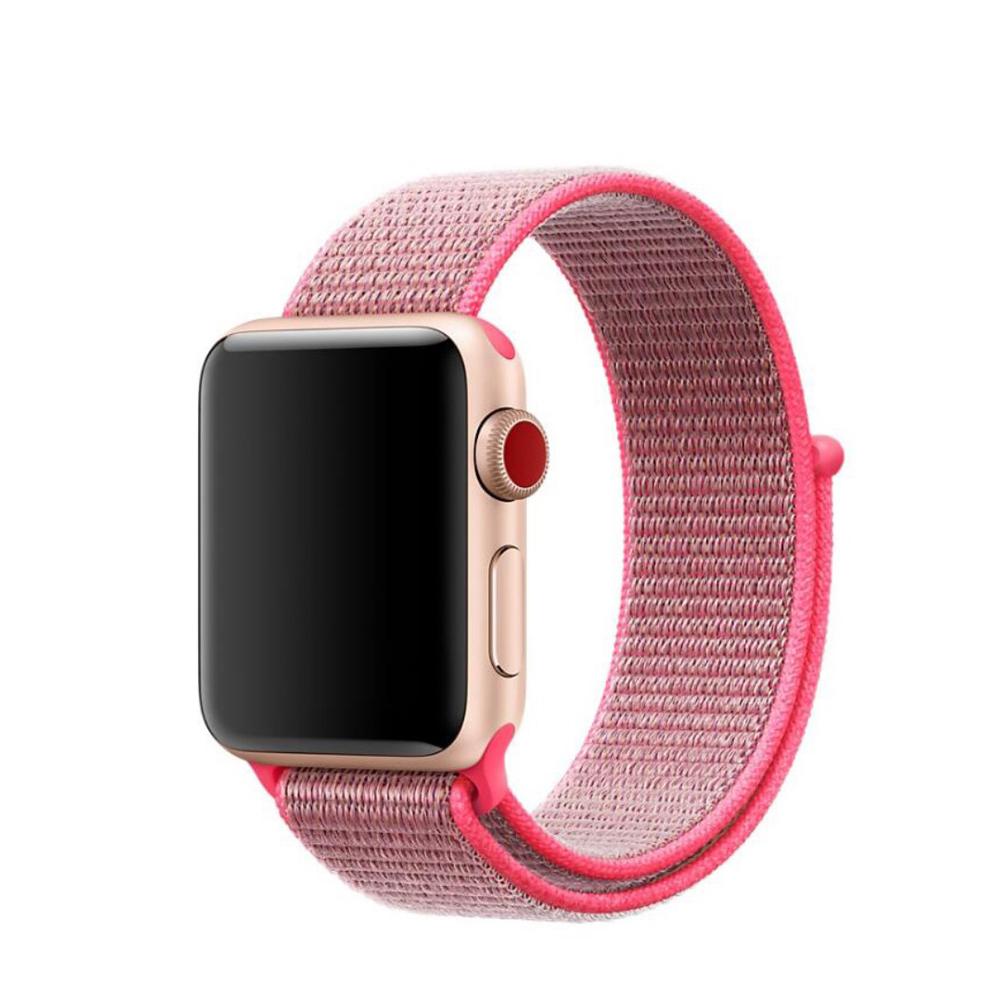 Nylonarmbånd Apple Watch 42/44/45 mm rosa