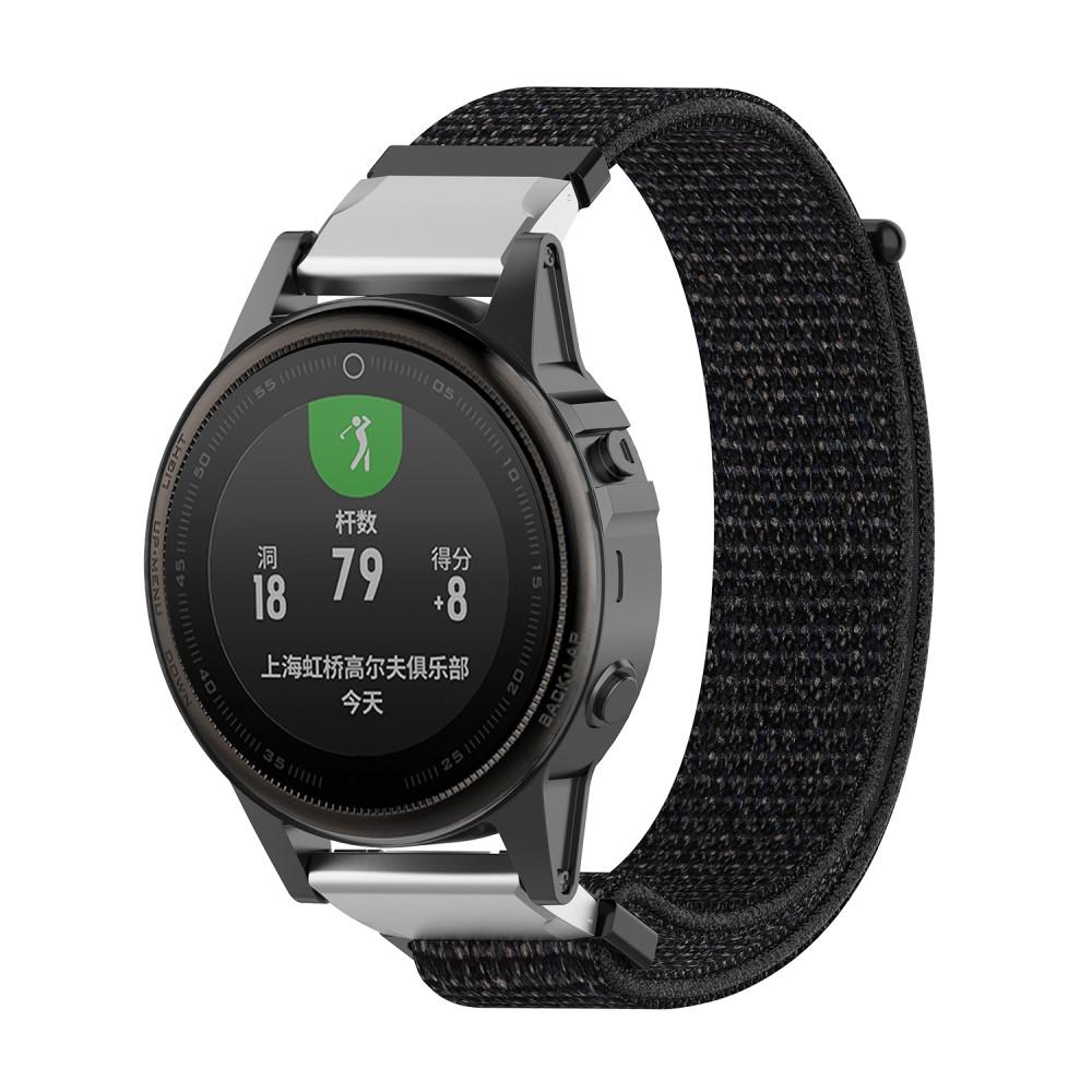 Garmin Fenix 5S/5S Plus/6S/6S Pro/7S Nylonreim svart