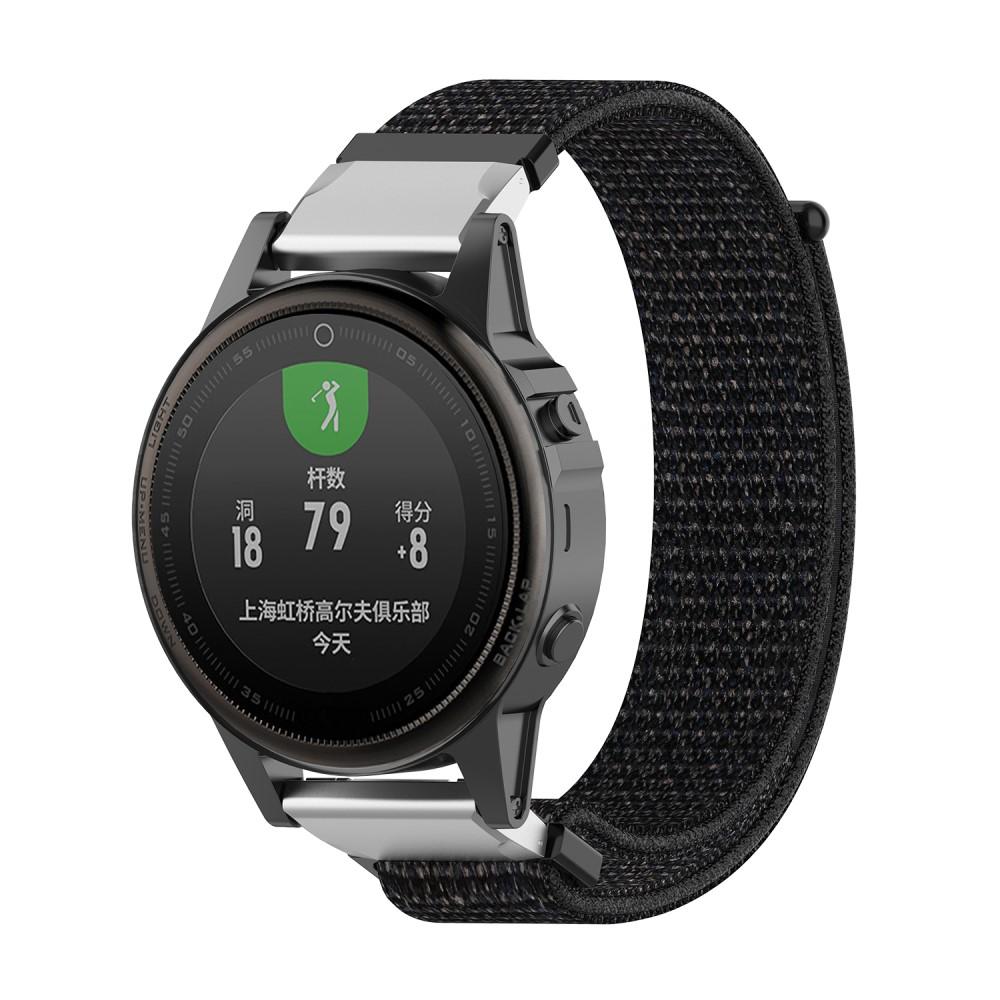 Garmin Fenix 5S/5S Plus/6S/6S Pro/7S Nylonreim svart