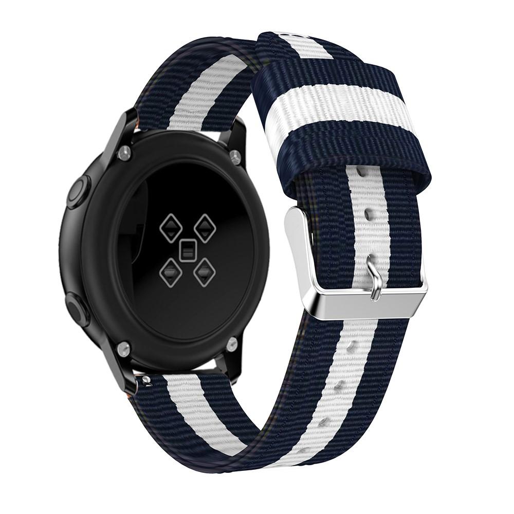 Samsung Galaxy Watch Active Nylonreim blå/hvit