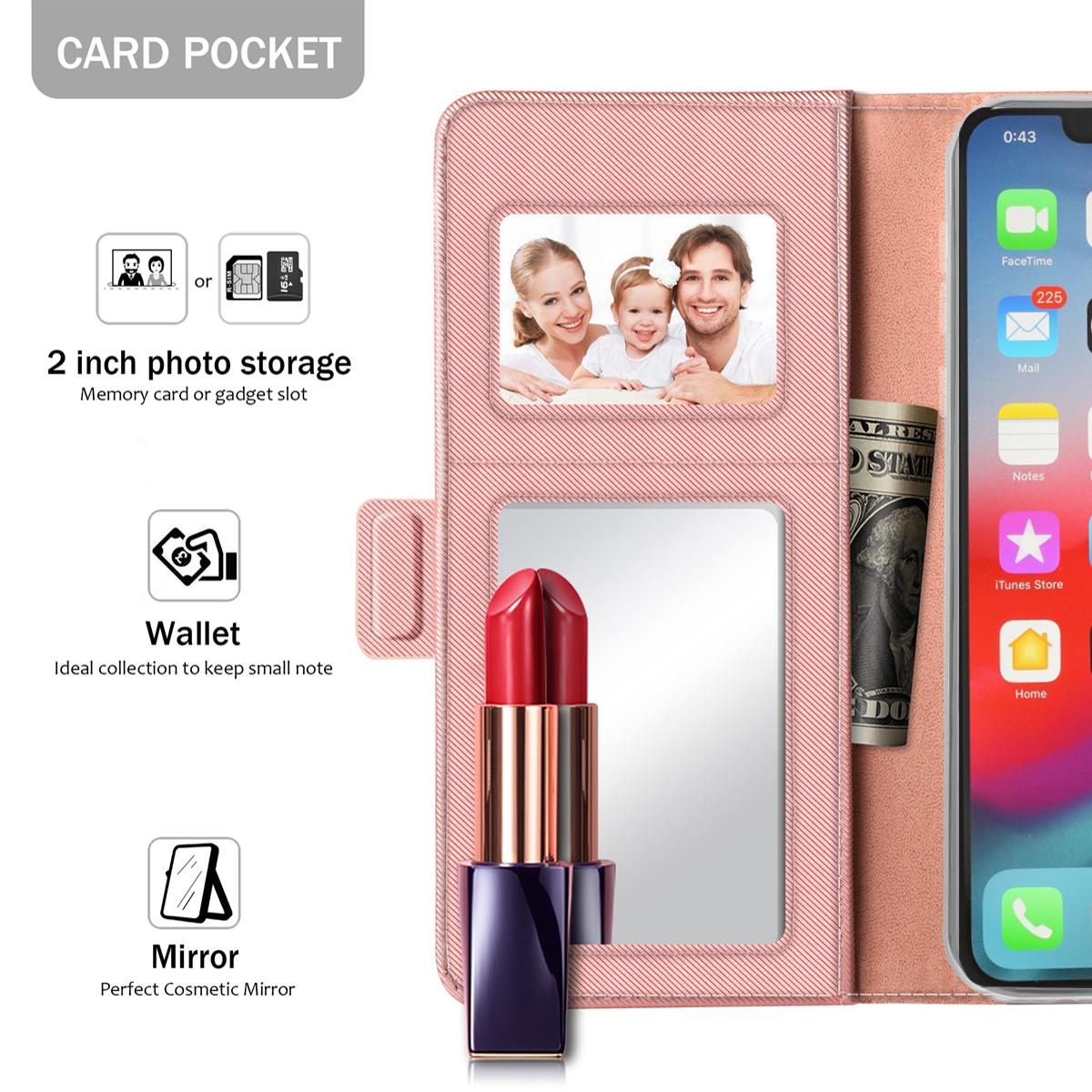 Lommebokdeksel Speil Apple iPhone 11 Pro Rosa Gull