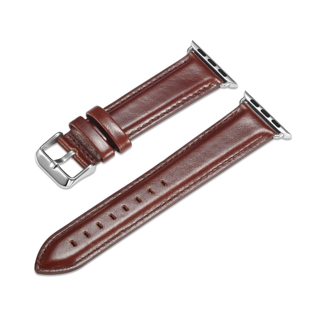 Premium Leather Watch Band Apple Watch 44mm Brown