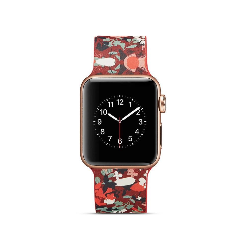 Silikonarmbånd Apple Watch 38/40/41 mm rød blommor