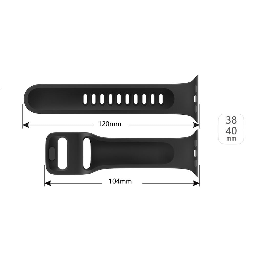 Apple Watch 38/40/41 mm Reim Silikon svart