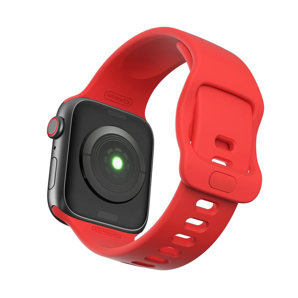 Apple Watch 42/44/45 mm Reim Silikon rød