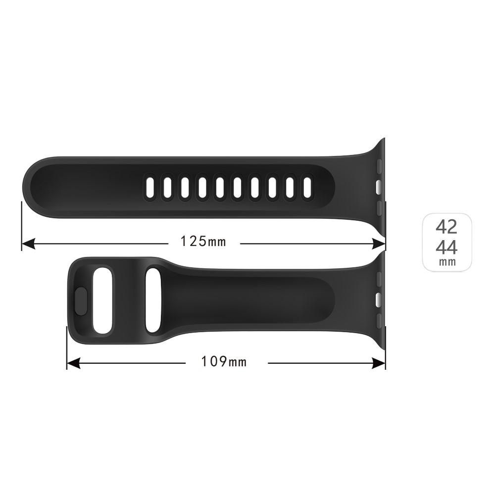 Silikonarmbånd Apple Watch 42/44/45 mm svart