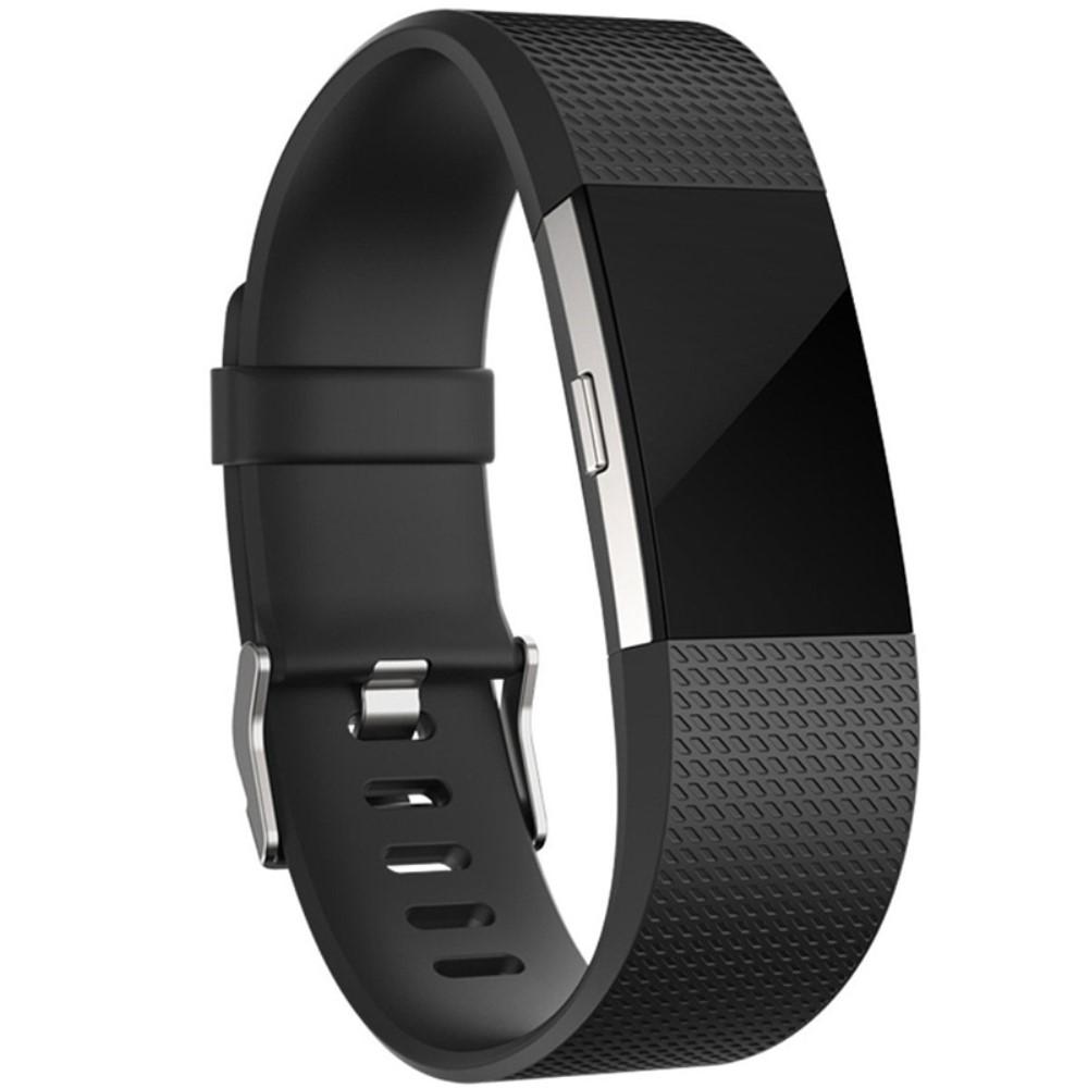 Silikonarmbånd Fitbit Charge 2 svart