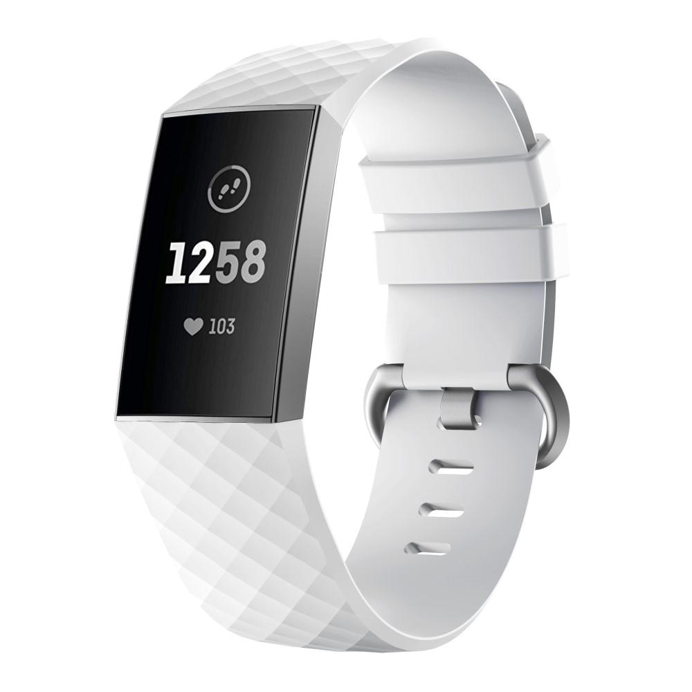 Fitbit Charge 3/4 Reim Silikon hvit