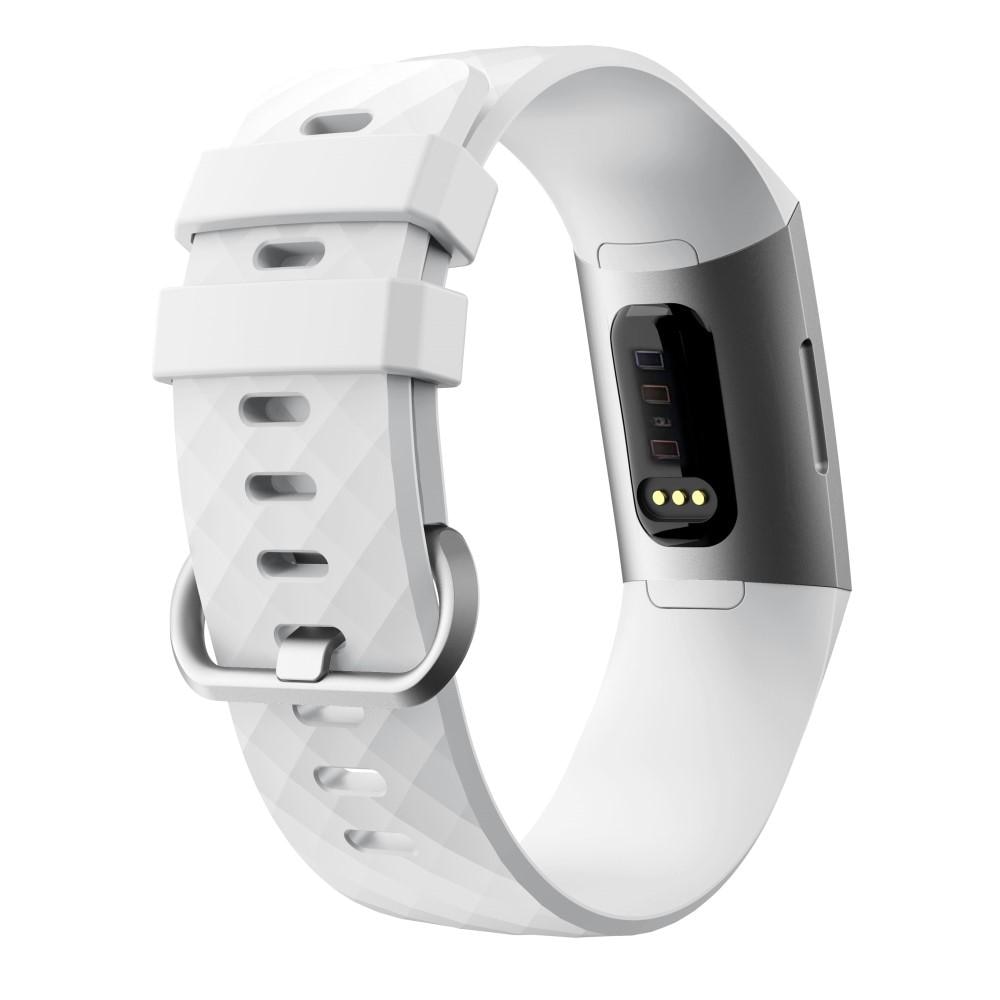 Fitbit Charge 3/4 Reim Silikon hvit